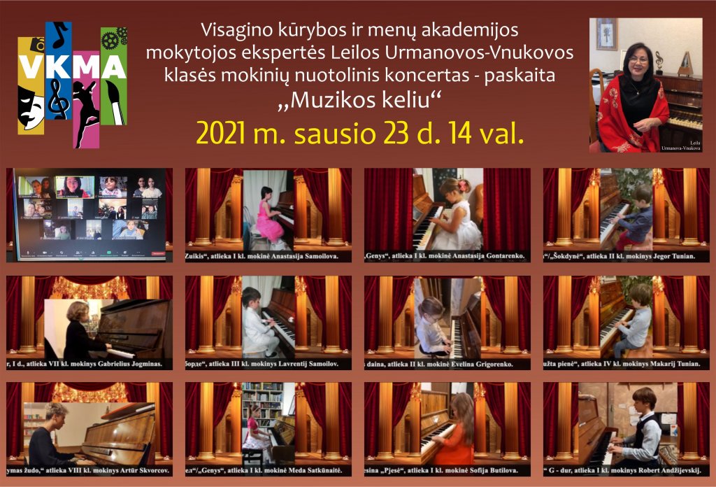 KLASĖS MOKINIŲ KONCERTAS – PASKAITA tėvams „Muzikos keliu“