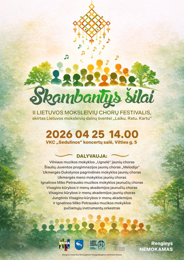 Kviečiame į II Lietuvos moksleivių chorų festivalį „Skambantys šilai“